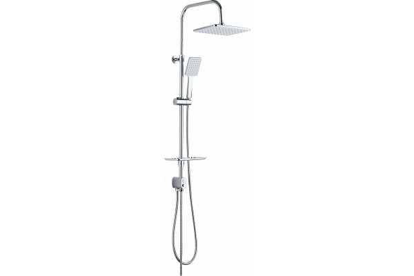 Душевая стойка ESKO ST1450 хром, штанга 130 см, шланг двойная оплетка, металлический 150 см