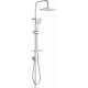 Душевая стойка ESKO ST1450 хром, штанга 130 см, шланг двойная оплетка, металлический 150 см
