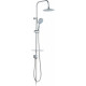 Душевая стойка ESKO ST1350 хром, штанга 130 см, шланг двойная оплетка, металлический 150 см