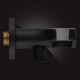 Шланговое подключение Elghansa Shower Hose Outlet WS-6K-Black с держателем для душа, цвет черный, штанга 6.2 см