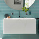 Emco Vanity units Тумба под раковины 9577 114 30/31/32/33 1008х521хh440мм подвесная 1 ящик со стекл фасадом ручка хром корпус лак цвет: белый 9583 274 20