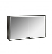 Emco Prime Зеркальный шкаф с подсветкой LED Facelift встраив. модель 1200 mm 2-дверки IP 20 цвет черный зеркальная задняя стенка