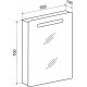 Зеркало-шкаф Emmy Донна 60 L, с подсветкой, с доводчиками