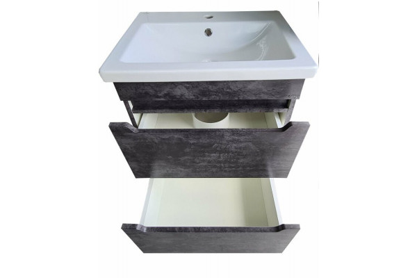 Тумба напольная Стоун 60 2 ящика с умывальником Como 60 49054