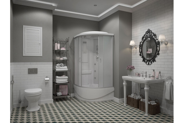 Душевая кабина Erlit Comfort ER2509TP-C3-RUS четверть круга, поддон средний