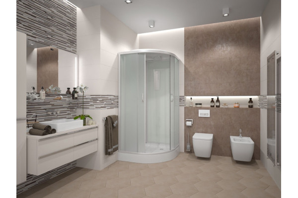 Душевая кабина Erlit Comfort ER3508P-C3-RUS четверть круга, поддон низкий