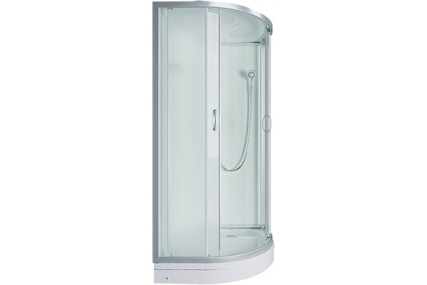 Душевая кабина Erlit Comfort ER3508P-C3-RUS четверть круга, поддон низкий