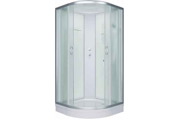 Душевая кабина Erlit Comfort ER3508P-C3-RUS четверть круга, поддон низкий
