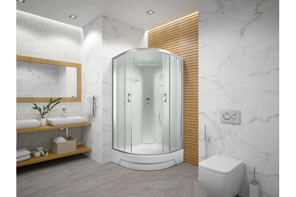 Душевая кабина Erlit Comfort ER351026-C3-RUS четверть круга, поддон средний