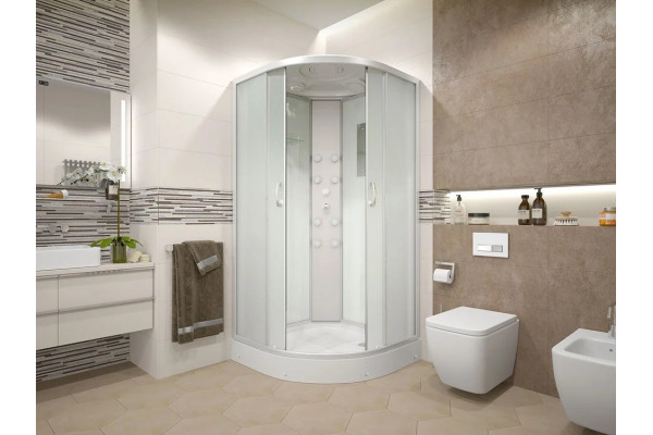 Душевая кабина Erlit Comfort ER3509PF-C3-RUS четверть круга, поддон низкий