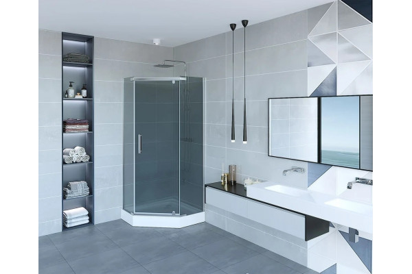 Душевой уголок Erlit Comfort ER10109V-C4 90x90 двери распашные, стекло тонированное