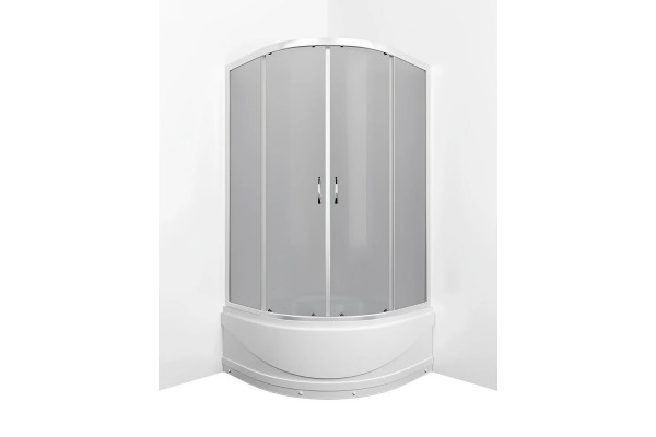 Душевой уголок Erlit Comfort ER0509T-C4 90x90 с поддоном, тонированное стекло, четверть круга, двери раздвижные