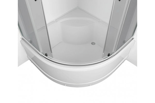 Душевой уголок Erlit Comfort ER0509T-C4 90x90 с поддоном, тонированное стекло, четверть круга, двери раздвижные
