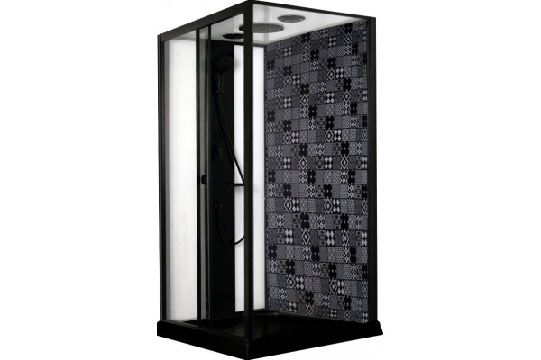 Душевая кабина Esbano Negro ESB-1180CKR прямоугольная, поддон средний, стекло прозрачное