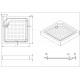 Душевой уголок Esbano ESD-8034 100x100,с поддоном, квадратный, двери раздвижные