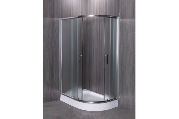 Душевой уголок Esbano ESD-8027А 120x80, L, с поддоном, четверть круга, двери раздвижные