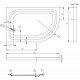 Душевой уголок Esbano ESD-8027А 120x80, L, с поддоном, четверть круга, двери раздвижные