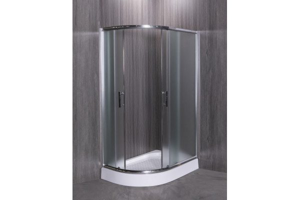 Душевой уголок Esbano ESD-8027А 120x80, R, с поддоном, четверть круга, двери раздвижные