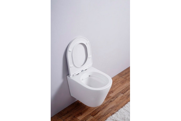 Унитаз подвесной Esbano Clavel ESUPCLAVWM белый матовый черный, 36x48 см