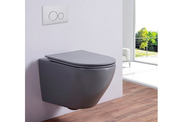 Унитаз подвесной Esbano Azalea ESUPAZALGM серый матовый 36x48 см