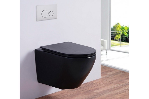 Унитаз подвесной Esbano Azalea ESUPAZALBM черный матовый 36x48 см