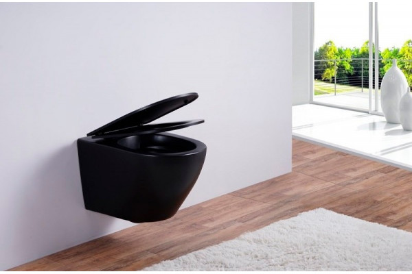 Унитаз подвесной Esbano Azalea ESUPAZALBM черный матовый 36x48 см
