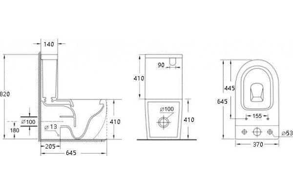 Унитаз-компакт Esbano Alagon-C ESUNALAGCW белый глянец 37x64.5 см