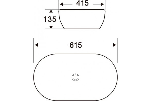Раковина Esbano OVAL ESRNOVAL белая цвет белый