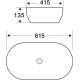 Раковина Esbano OVAL ESRNOVAL белая цвет белый