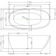 Акриловая ванна Esbano Sophia 170x85, black, прямоугольная, отдельностоящая
