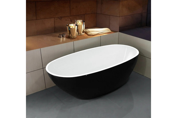 Акриловая ванна Esbano Sophia 170x85, black, прямоугольная, отдельностоящая