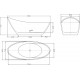 Акриловая ванна Esbano London 180x80, black, овальная, отдельностоящая
