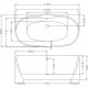 Акриловая ванна Esbano Rome-SM 170x80 овальная, отдельностоящая, объем 150 л.