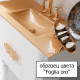 Мебельная раковина Eurolegno Glamour 120 золото на тумбу, прямоугольная