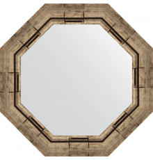 Зеркало Evoform Octagon BY 3667 54х54 см, серебряный бамбук, округлое