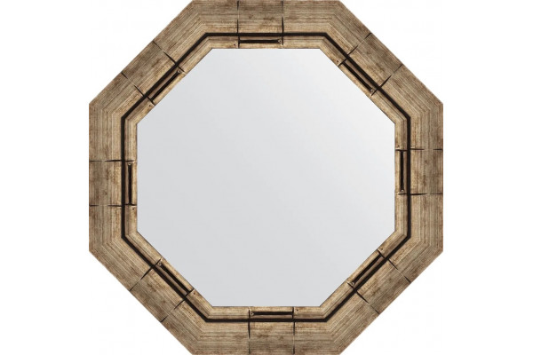 Зеркало Evoform Octagon BY 3667 54х54 см, серебряный бамбук, округлое