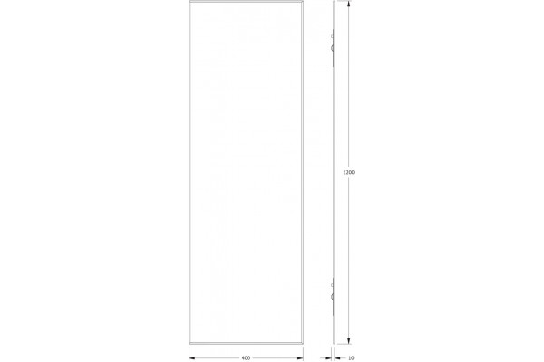 Зеркало Evoform Standard BY 0238 40x120 прямоугольное, с розеткой