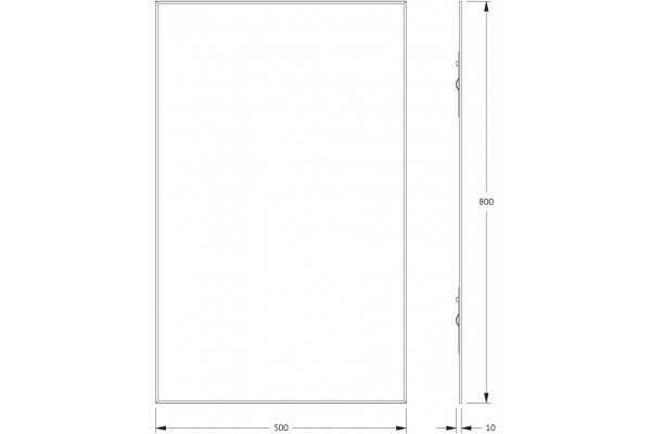 Зеркало Evoform Standard BY 0218 50x80 прямоугольное, с розеткой