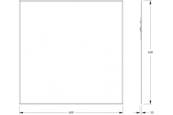 Зеркало Evoform Standard BY 0210 60x60 прямоугольное, с розеткой