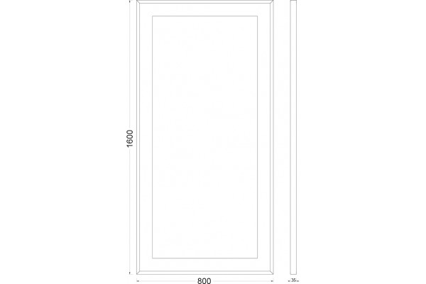 Зеркало Evoform Ledside BY 2216 80x160 см прямоугольное, с подсветкой