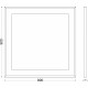 Зеркало Evoform Ledside BY 2211 90x90 см прямоугольное, с подсветкой
