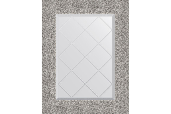 Зеркало Evoform Exclusive-G BY 4023 56x74 см чеканка серебряная прямоугольное,  в стиле ретро