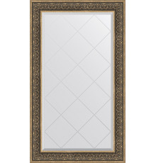 Зеркало Evoform Exclusive-G BY 4250 79x134 см вензель серебряный прямоугольное,  в стиле ретро