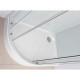 Душевая кабина Frank F418R White 100х80х220 профиль белый, стекло прозрачное, правая, прямоугольная-асимметричная, поддон низкий