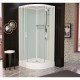 Душевая кабина Frank F420 М White 120х120х220 профиль белый, стекло матовое, четверть круга, поддон низкий