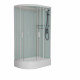 Душевая кабина Frank F412/1R   White 120х80х220 профиль белый, стекло прозрачное, правая, прямоугольная-асимметричная, поддон средний