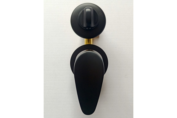 Душевая кабина Frank F400 Black 100х100х220 профиль черный, стекло прозрачное, четверть круга, поддон низкий