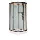 Душевая кабина Frank F420 М Black 120х120х220 профиль черный, стекло матовое, четверть круга, поддон низкий