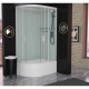 Душевая кабина Frank F412/2R White 120х80х220 профиль белый, стекло прозрачное, правая, прямоугольная-асимметричная, поддон глубокий