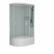 Душевая кабина Frank F412/2R М White 120х80х220 профиль белый, стекло матовое, правая, прямоугольная-асимметричная, поддон глубокий